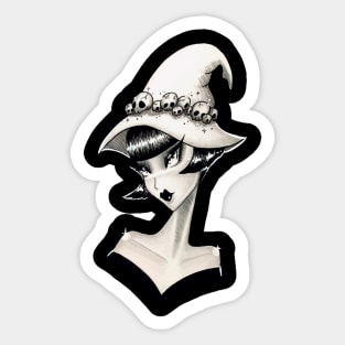 Art Deco Witch Sticker